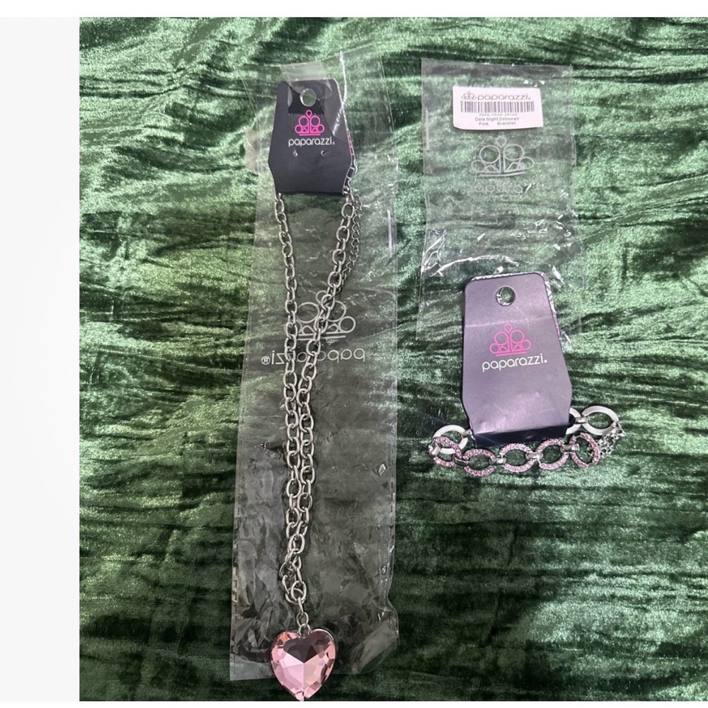 Paparazzi  Night Debonair  Pink Bracelet , Flirtatiously Flashy Pink Necklace